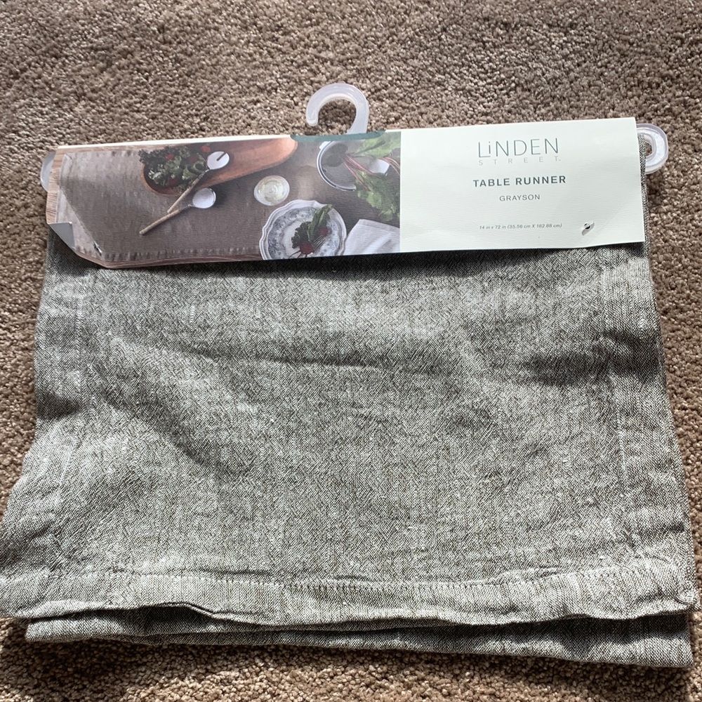 Linden Grayson Gray Table Runner